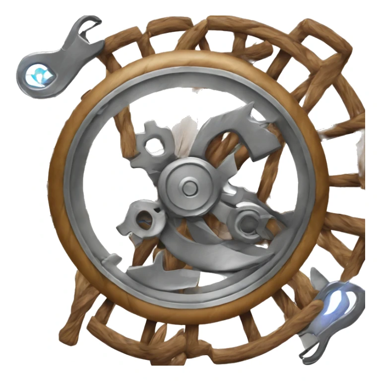 to me an emeji whose tools are the lightning and the wheel sticker