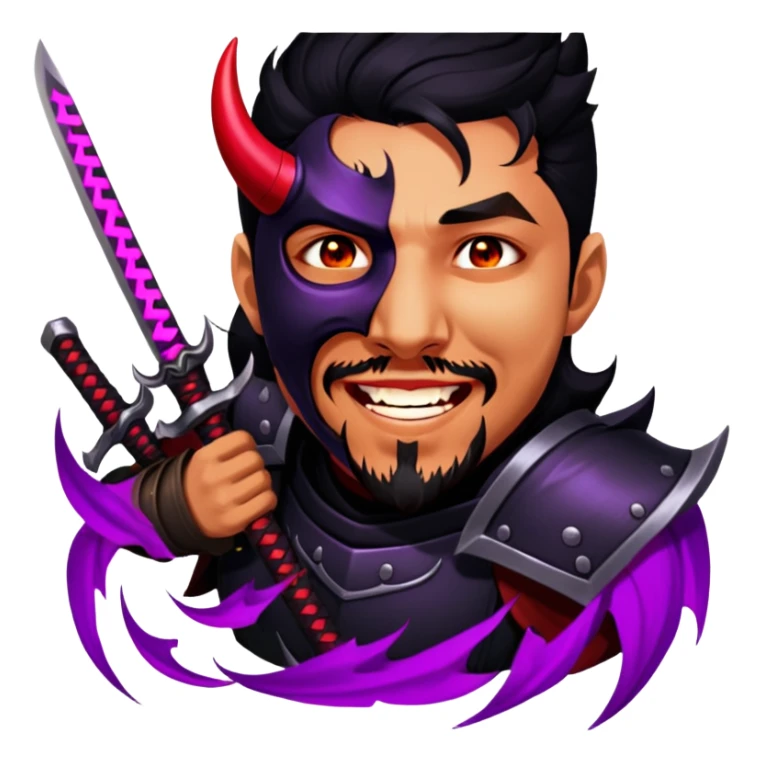 Demon-Horned Warrior sticker