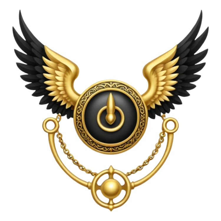 Holy Emblem with black wings and horn sticker