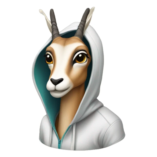 gazelle wearing hoodie sticker