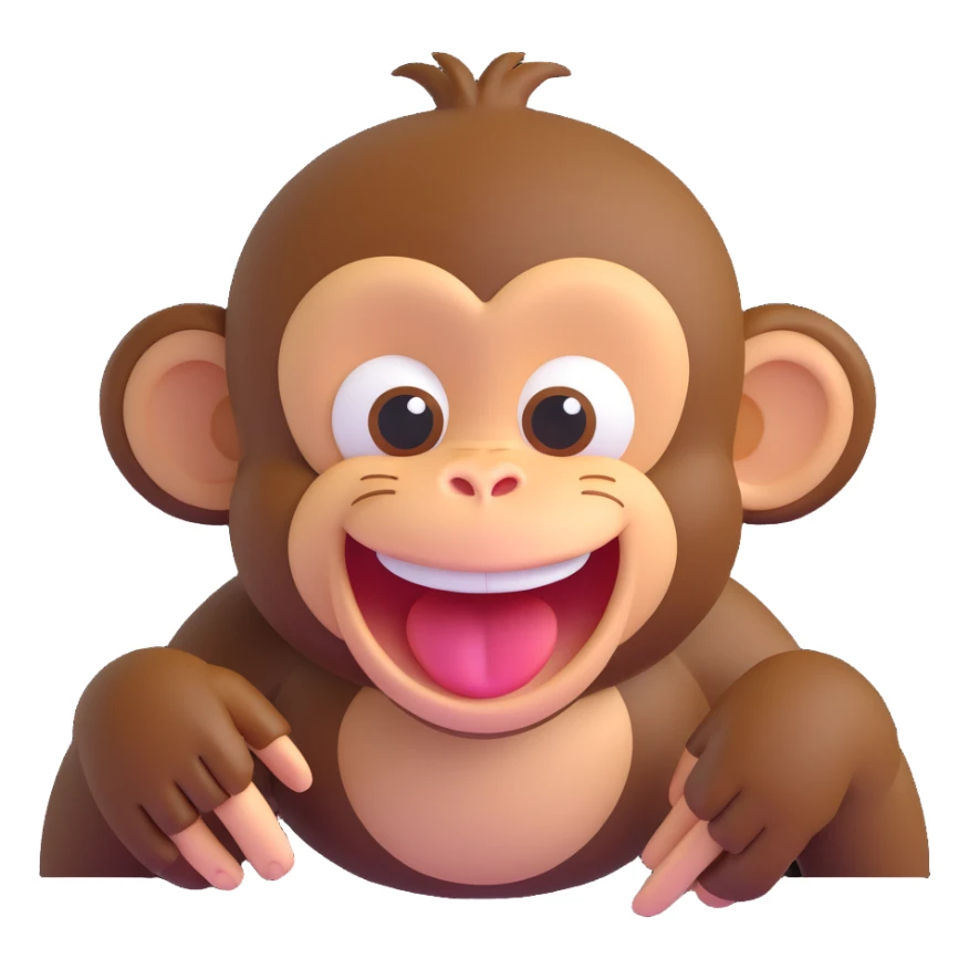 Monkey laugh  sticker