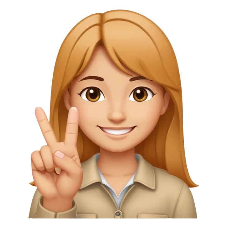girl sticking middle finger up with a smile sticker