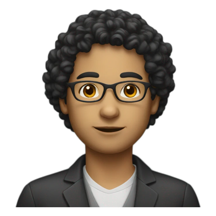 Philosophy teacher young with black curly hair sticker