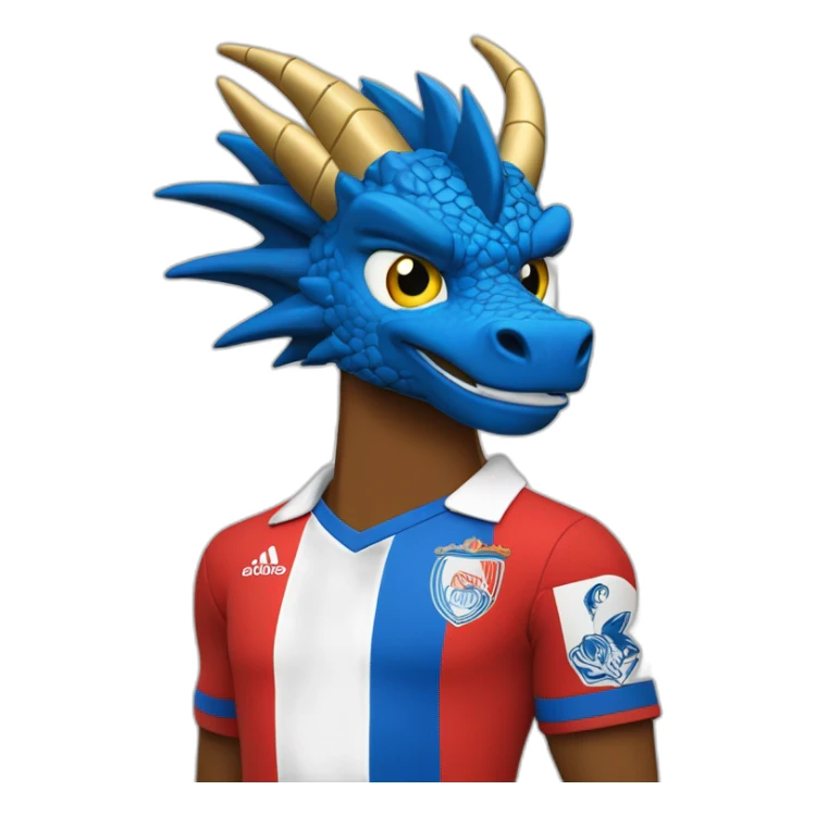 le dragon de Porto en bleu qui ecrase l'aigle du benfica sticker