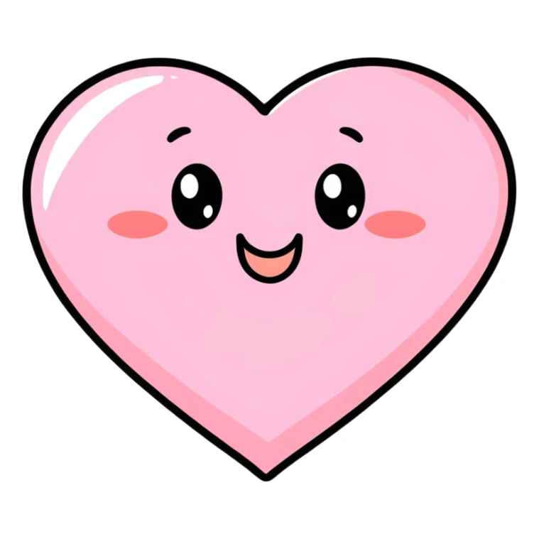 playful text 'AAWWW!' on a pink heart sticker