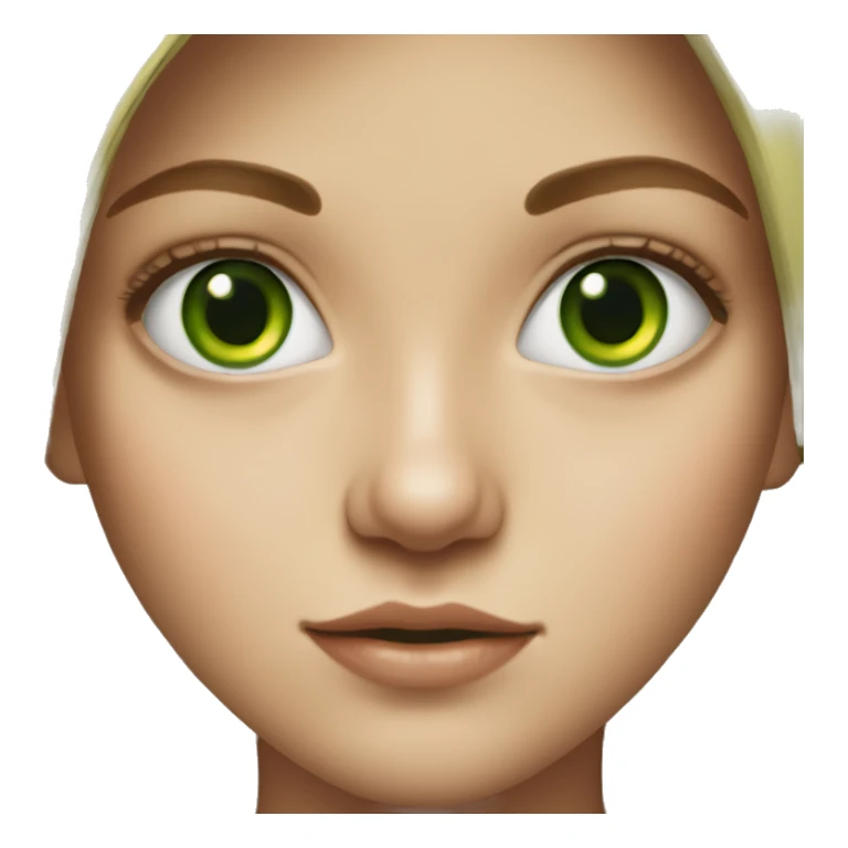 realistic portrait of girl with green eyes sticker