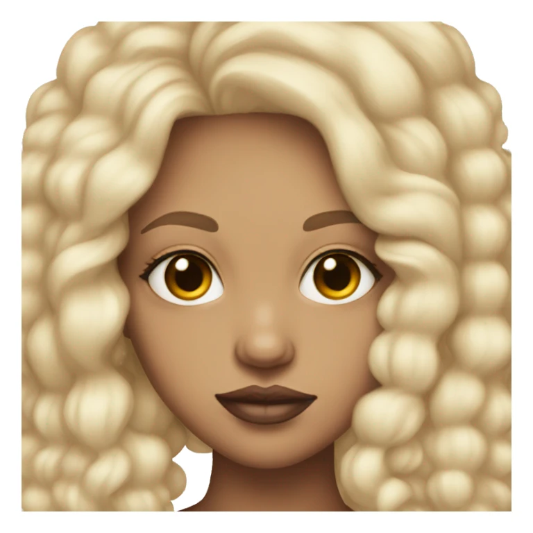 pretty light skin girl with big lips  sticker