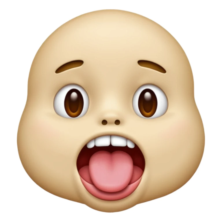 Face with its tongue out with its mouth closed  sticker