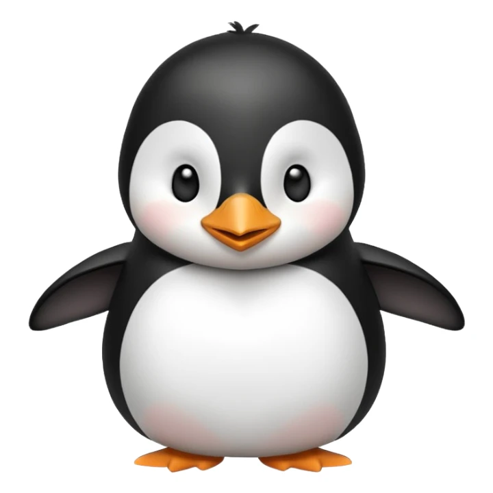 Showing love penguin sticker