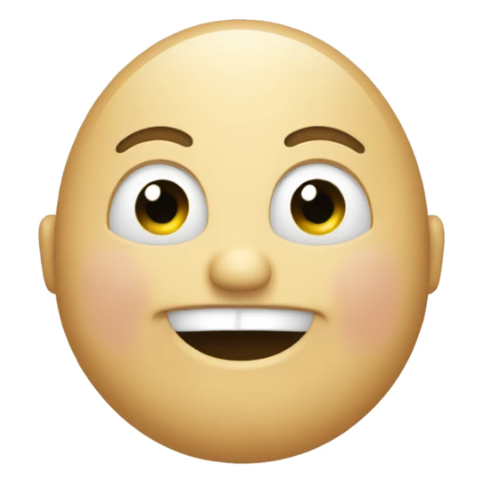 Fat face with eyes far apart and smiling  sticker