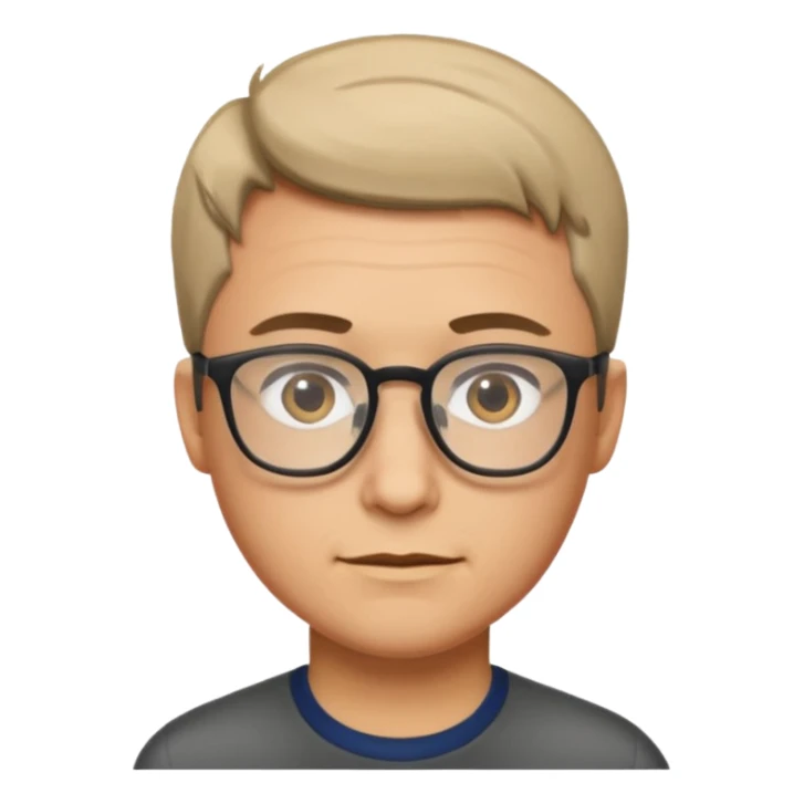 SEÑOR CON GAFAS Y CABELLO MUY CORTO sticker