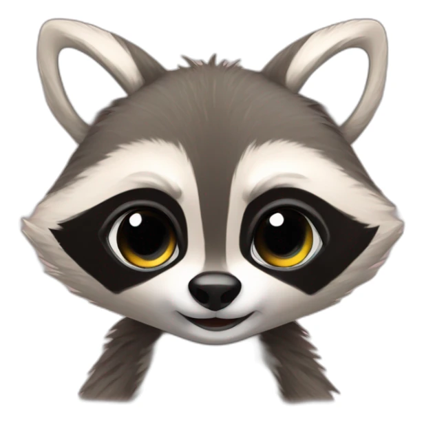 raccoon and мыt love sticker