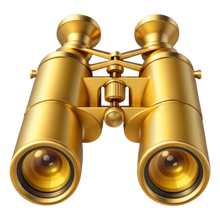  gold binoculars with large lenses make lenses point out straight sticker