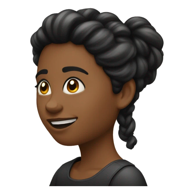 una chica  con una bincha con pelo negro sticker