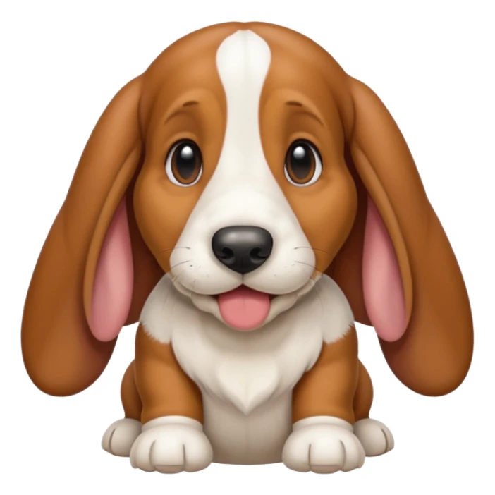 smile Basset Hound baby sticker