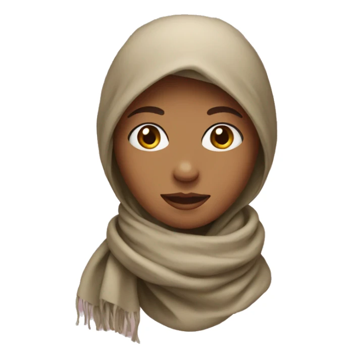 girl wearing scarf around her head sticker