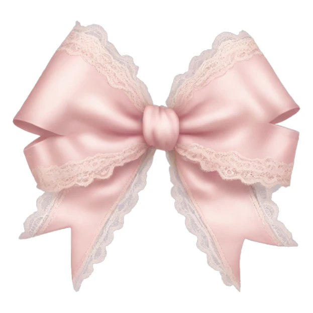 vintage rococo light pink bow with lace and frills sticker