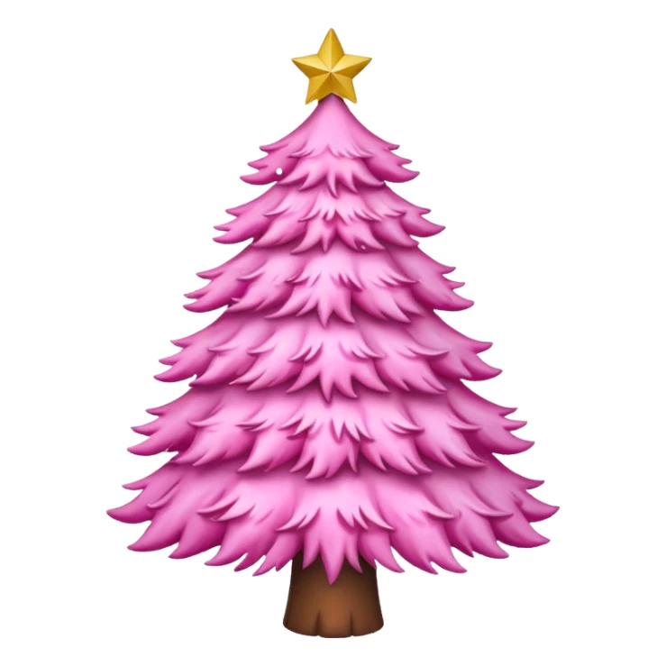 White x-mas tree with pink Christmas tree decorations sticker