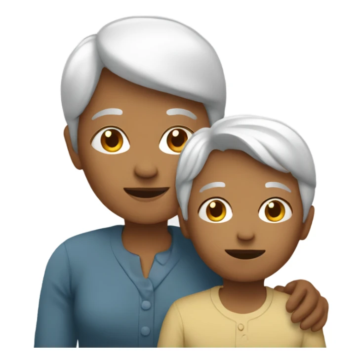 A grandmother with her boy sticker