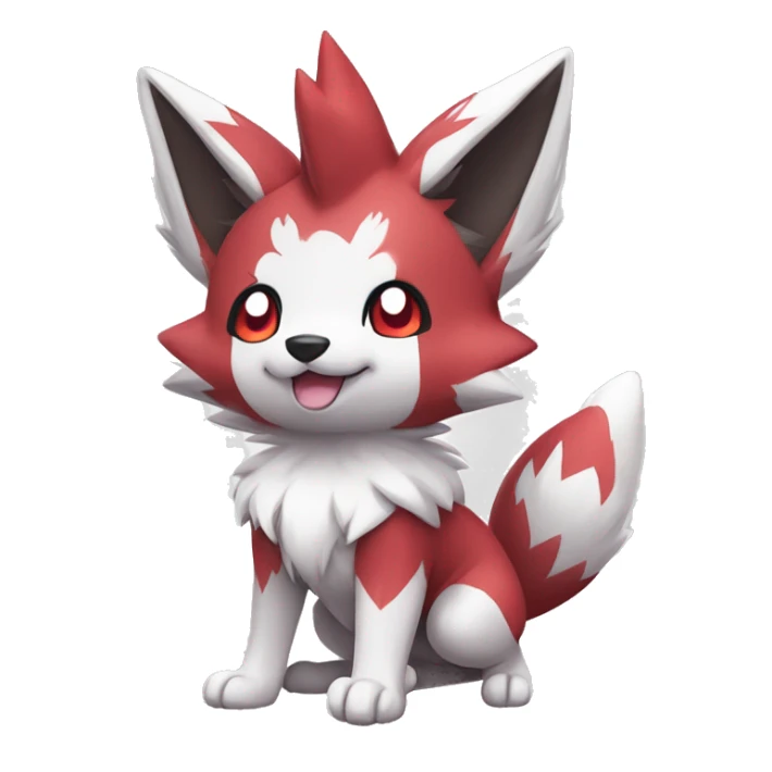 Kawaii Chibi Poochyena-Zangoose-Lycanroc-Pokémon Full Body sticker
