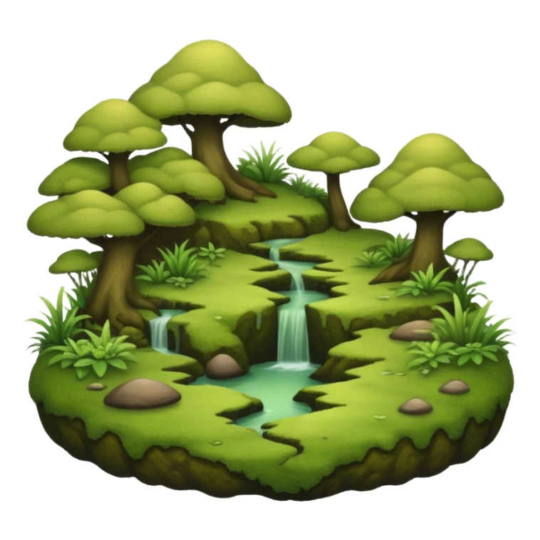 Green-brown-mossy-dusky-dull-aesthetic-scenic-scenery-Decoration sticker