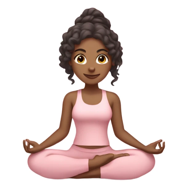Latina yoga girl light pink clothes  sticker