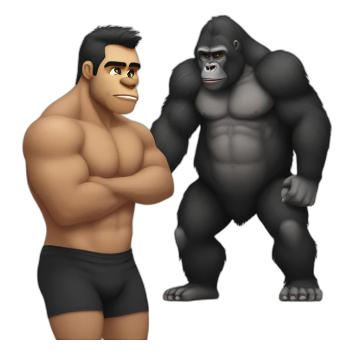 Big buff Gorilla in love with Kim Kardashian sticker