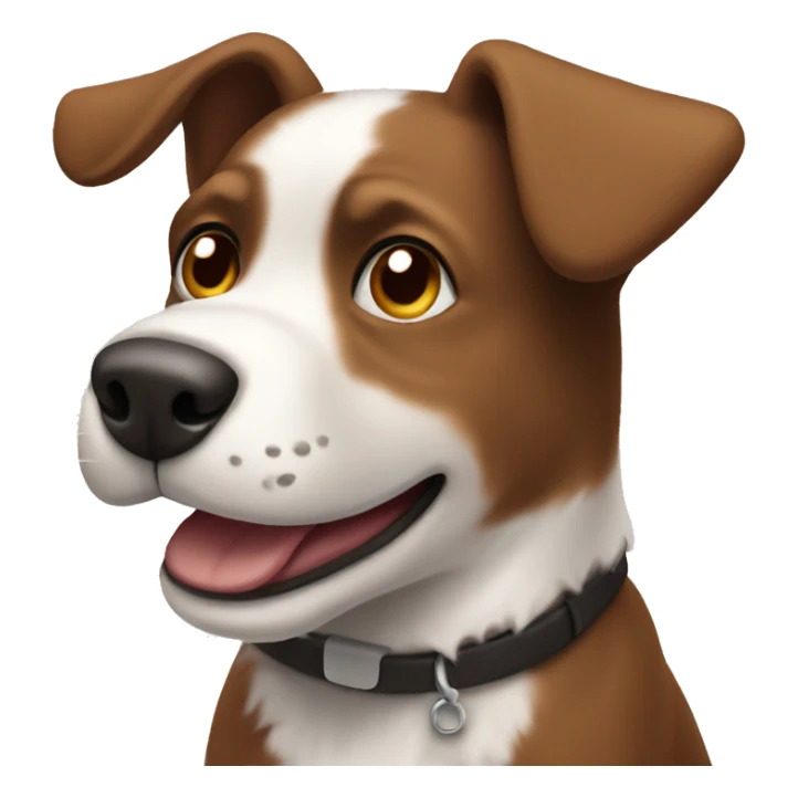 emoji of a brown and white dog spinning sticker