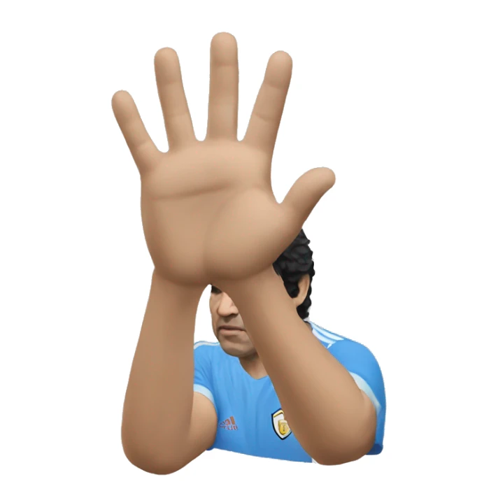 maradona hand of god sticker