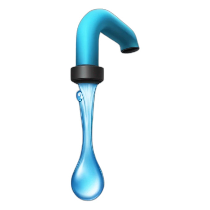 tap with water drop coming out of it sticker