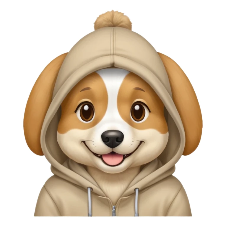 Dog wearing a hat and Hoodi sticker