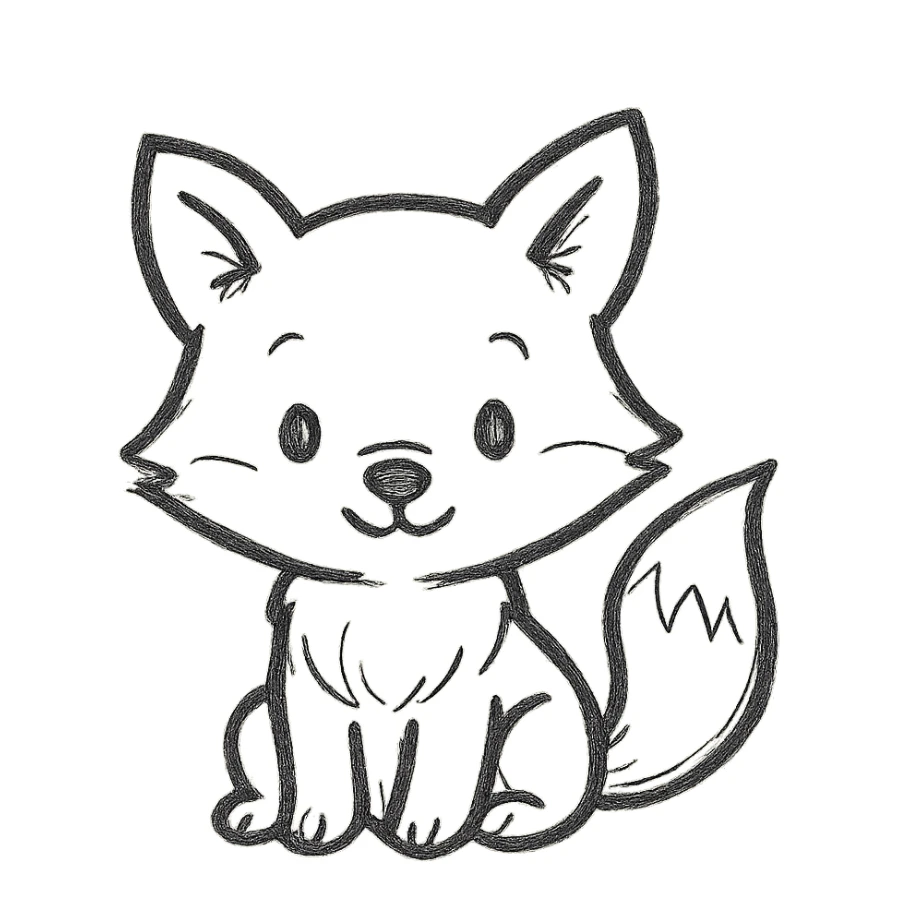 cute baby fox sticker