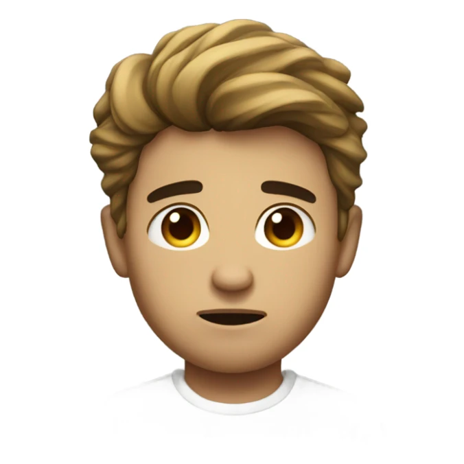 Sign of march Pisces, not happy, young guy  sticker