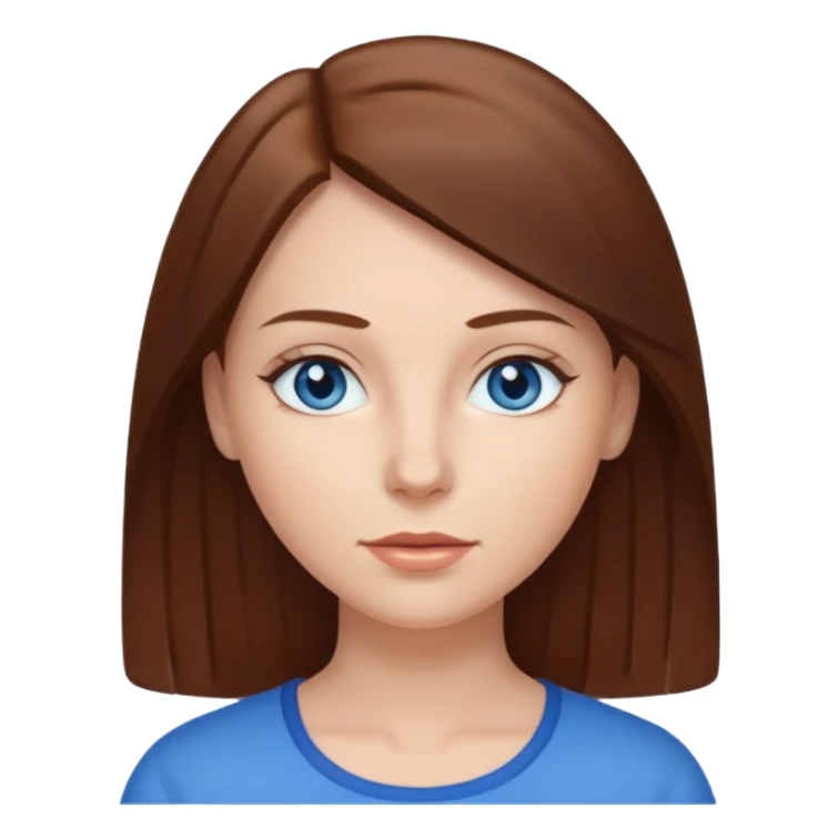 una senora blanca con pelo lacio y cafe  sticker