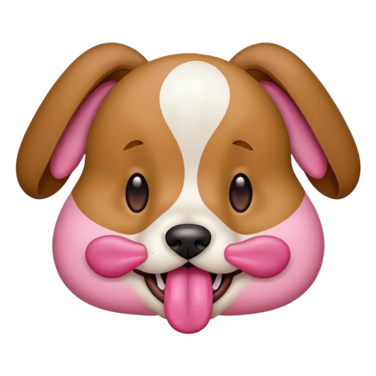 dog sticking tongue out sticker