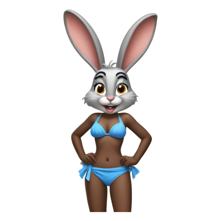 Bugs Bunny in a bikini sticker