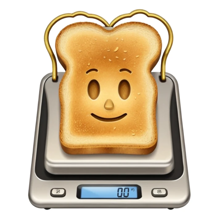 toast Weighing scale sticker