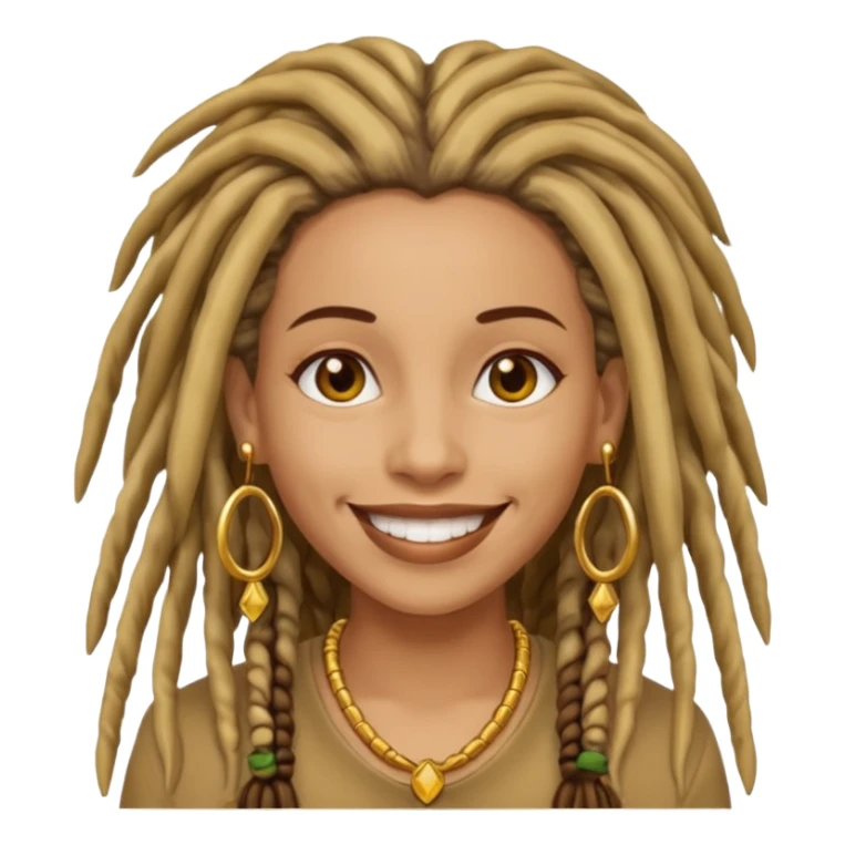 women ios emoji dreadlocks sticker