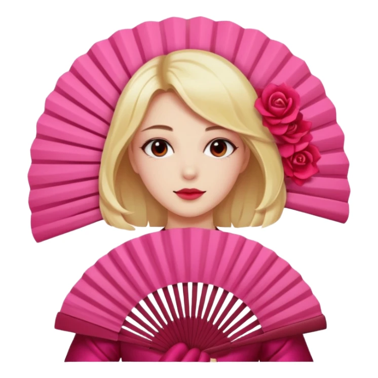 Clean girl pink fan and I love rose sticker