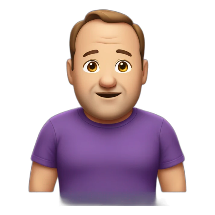 kevin james shrug purple shirt sticker