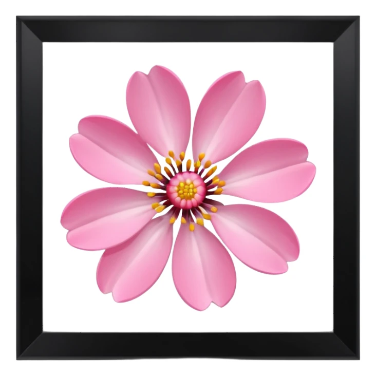 pink girly framed photo of a blossom sticker