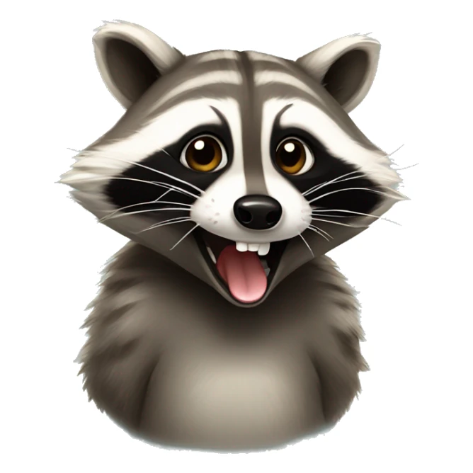 Raccoon sticking it’s tongue out sticker