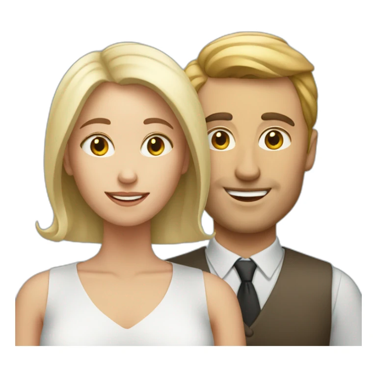 white man and woman learn new book sticker