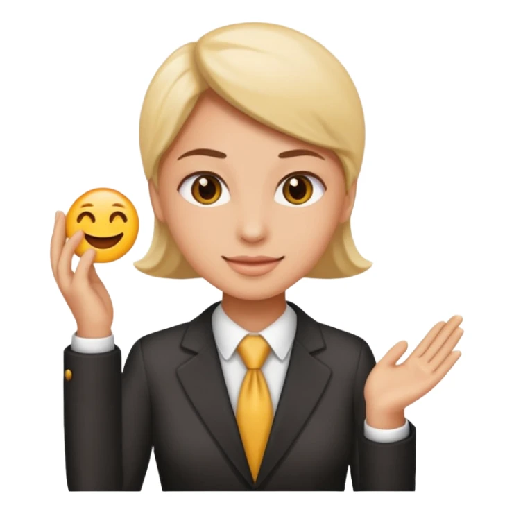 hazme un emoji de ayudando a una empresa a dejar de perder el tiempo sticker