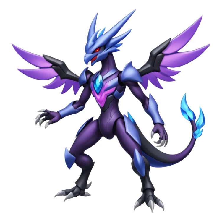 Shiny Aural Darkrai-Zekrom-Genesect-Fakémon-fusion (full body) sticker
