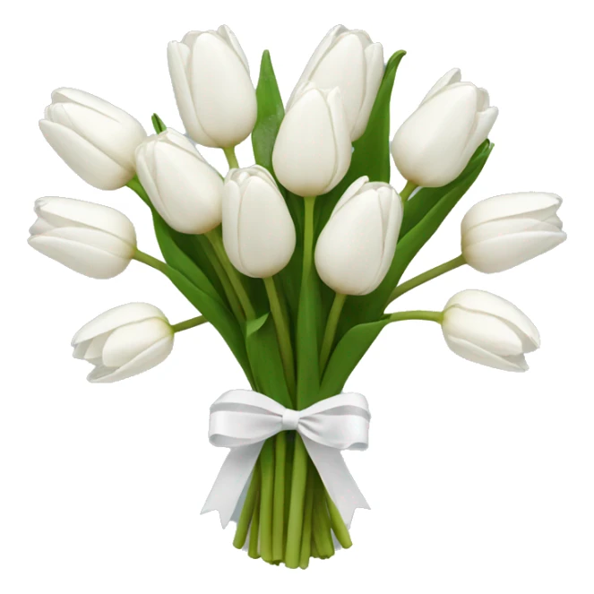 white tulip bouquet  sticker