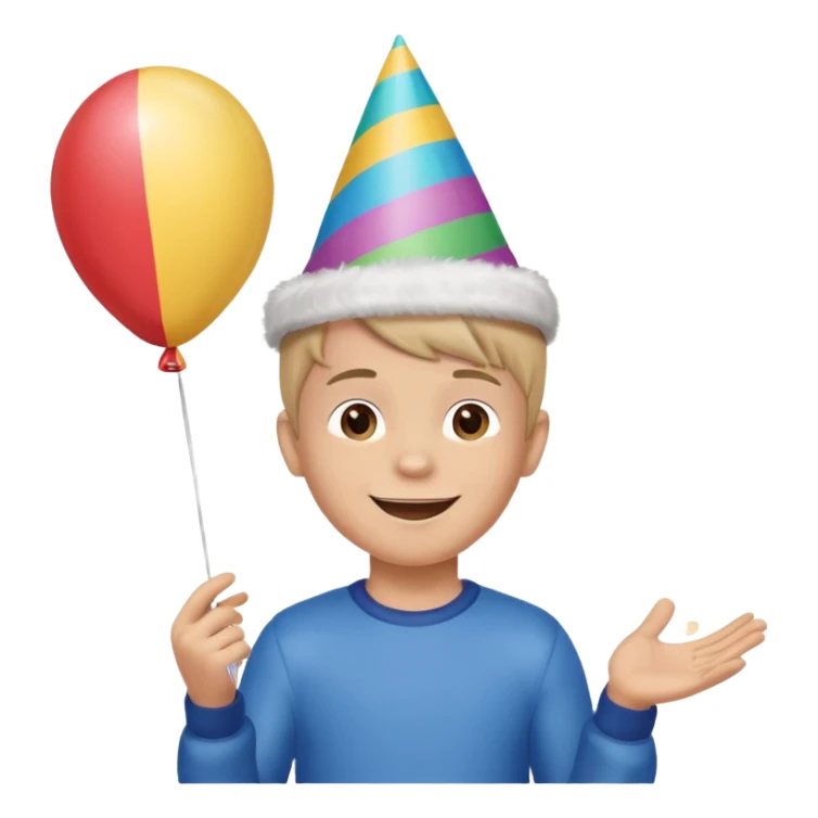 festa de aniversario menino com chapeu sticker
