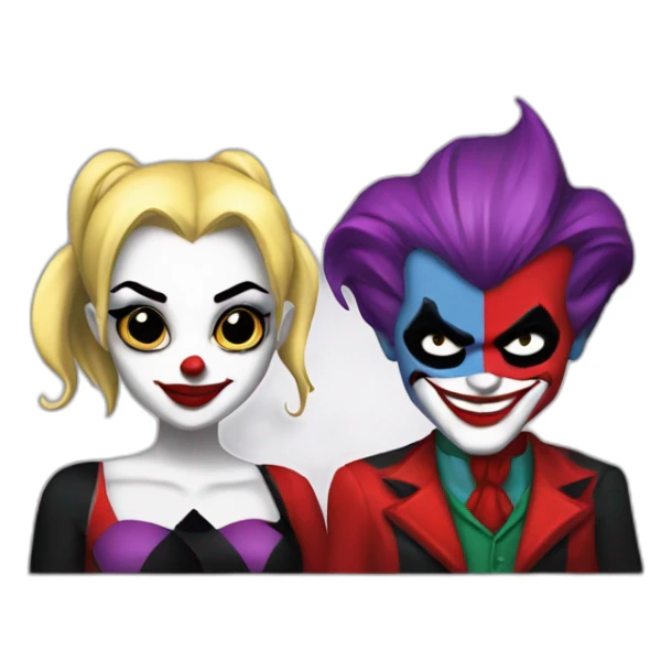 Harley Quinn et le joker sticker
