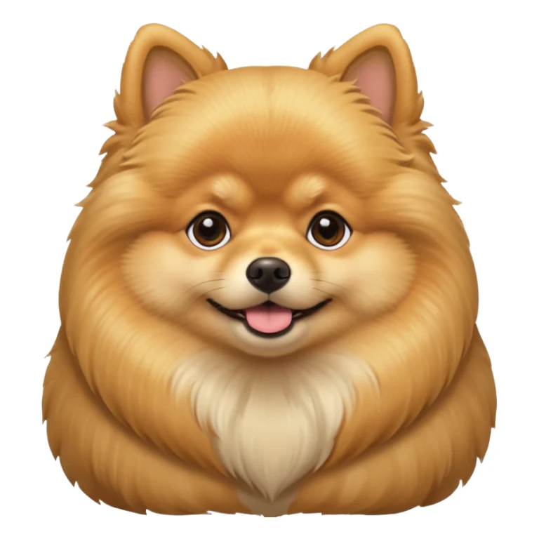 Create a golden pomeranian, all cute and chubby  sticker