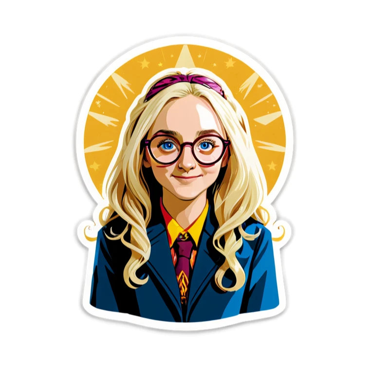 Luna Lovegood with your glasses sticker
